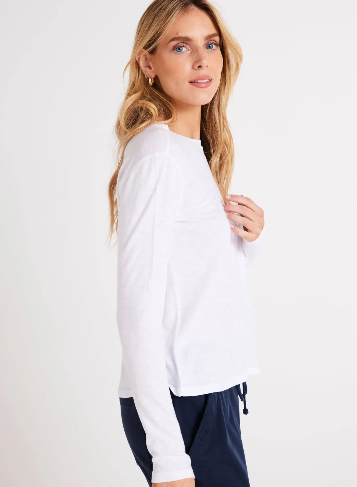Bella Dahl Long Sleeve Crew Tee - - Essentials Tops