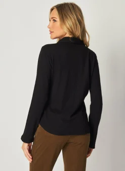 Bella Dahl Long Sleeve Knit Button Down - - Long Sleeve
