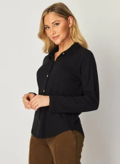 Bella Dahl Long Sleeve Knit Button Down - - Button Down
