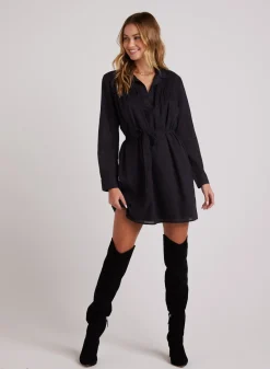 Bella Dahl Long Sleeve Pintuck Dress - - Short Dresses