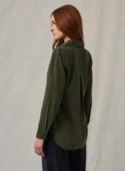 Bella Dahl Long Sleeve Pullover Tunic - Italian Herb- Seasonal Essentials