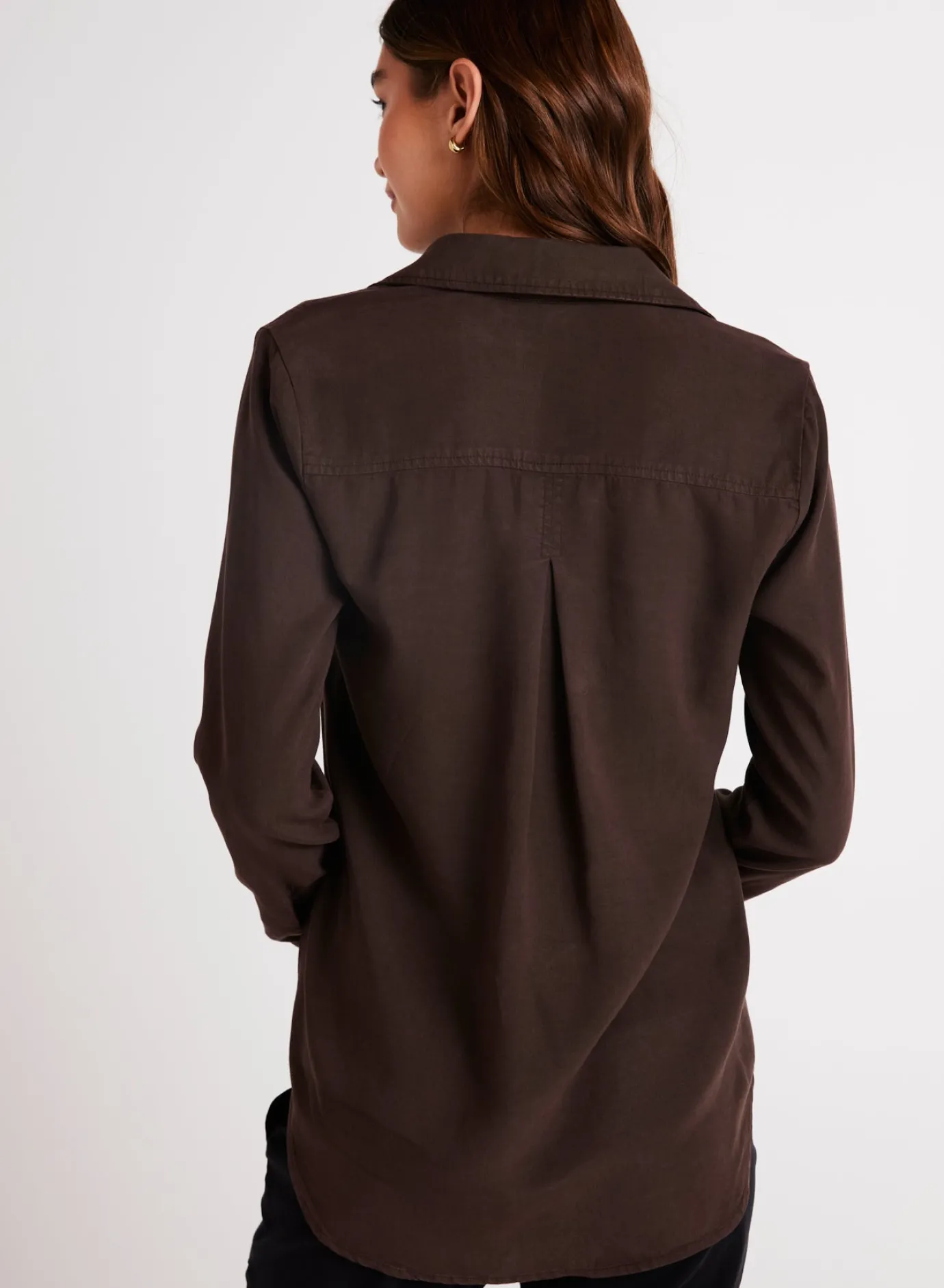 Bella Dahl Long Sleeve Pullover Tunic - Chestnut Brown- Seasonal Essentials