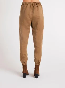Bella Dahl Luna Pleat Front Jogger - Topaz Brown- Joggers
