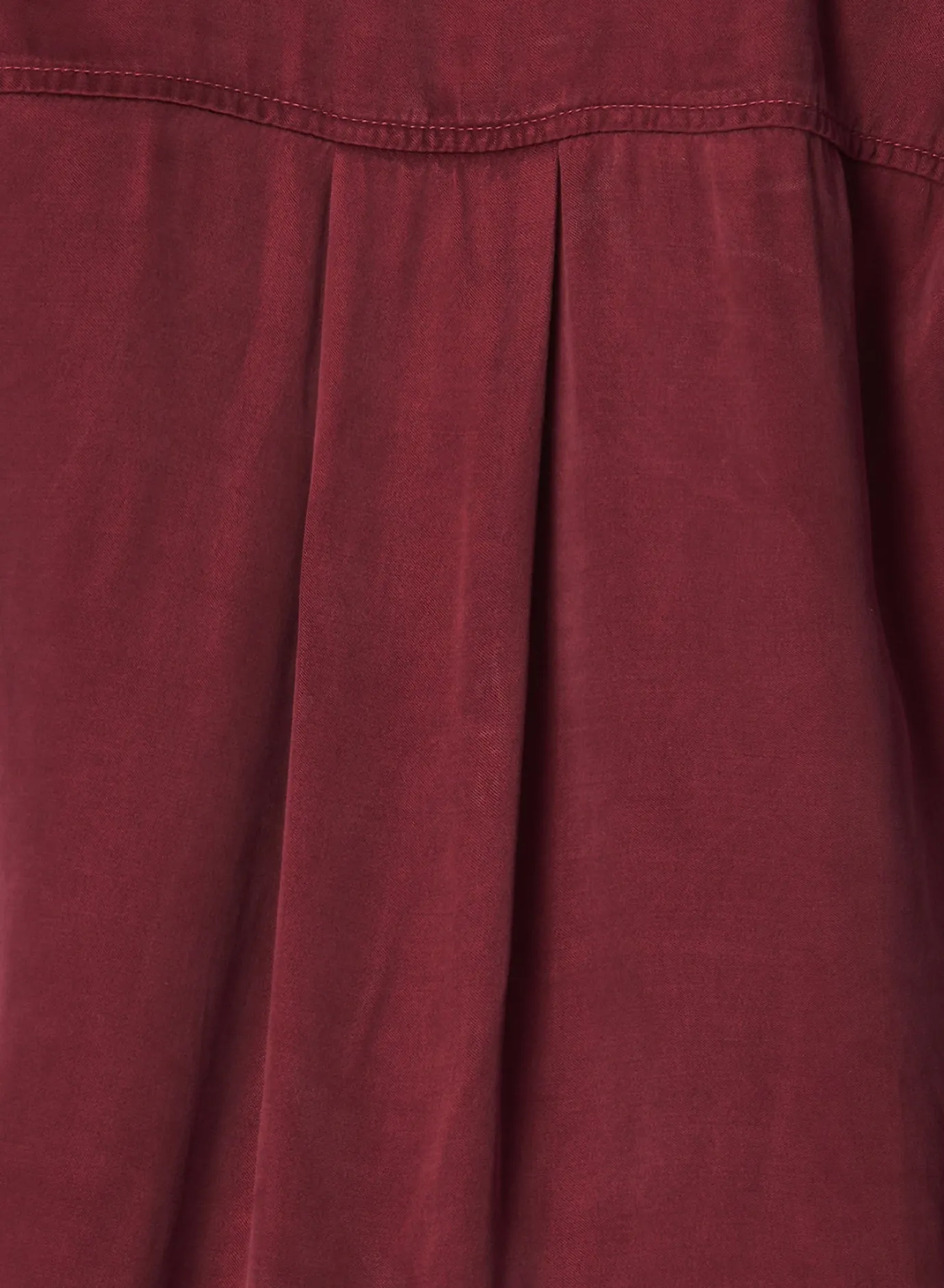 Bella Dahl Mandarin Collar Button Down - Deep Plum- Long Sleeve