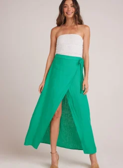 Bella Dahl Maxi Wrap Skirt - Tropical Green- Skirts