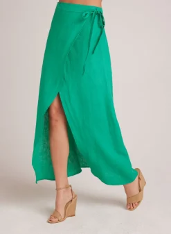 Bella Dahl Maxi Wrap Skirt - Tropical Green- Skirts