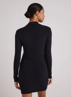 Bella Dahl Mini Mock Neck Dress - - Short Dresses