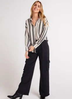 Bella Dahl Oversized Button Down - Soft Ecru- Long Sleeve