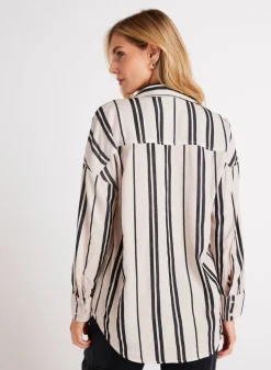 Bella Dahl Oversized Button Down - Soft Ecru- Long Sleeve
