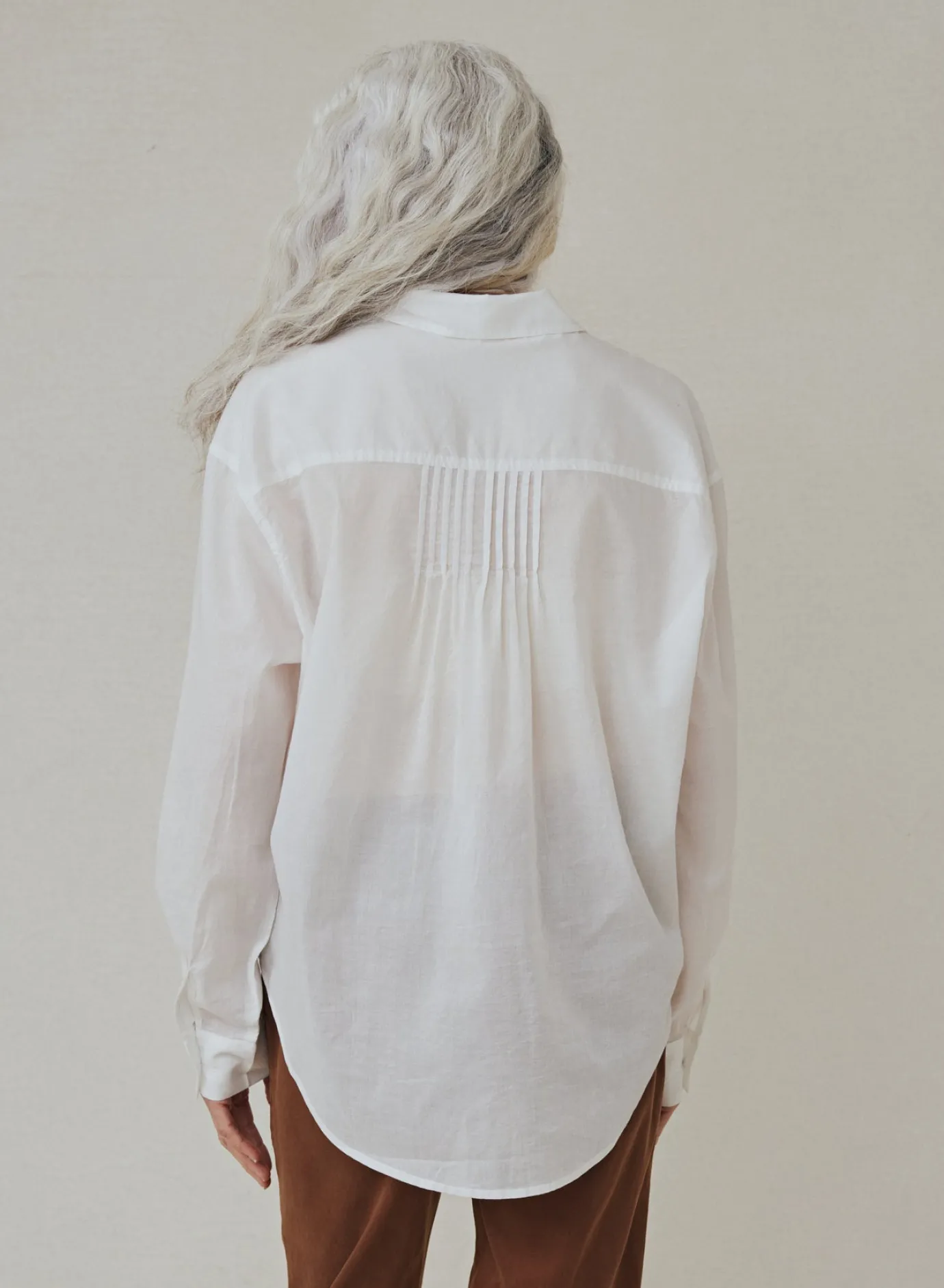 Bella Dahl Pintuck Flowy Shirt - - Long Sleeve