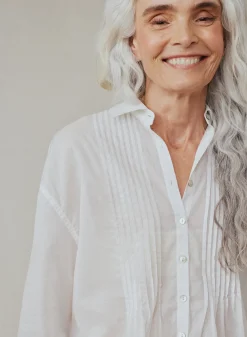 Bella Dahl Pintuck Flowy Shirt - - Long Sleeve