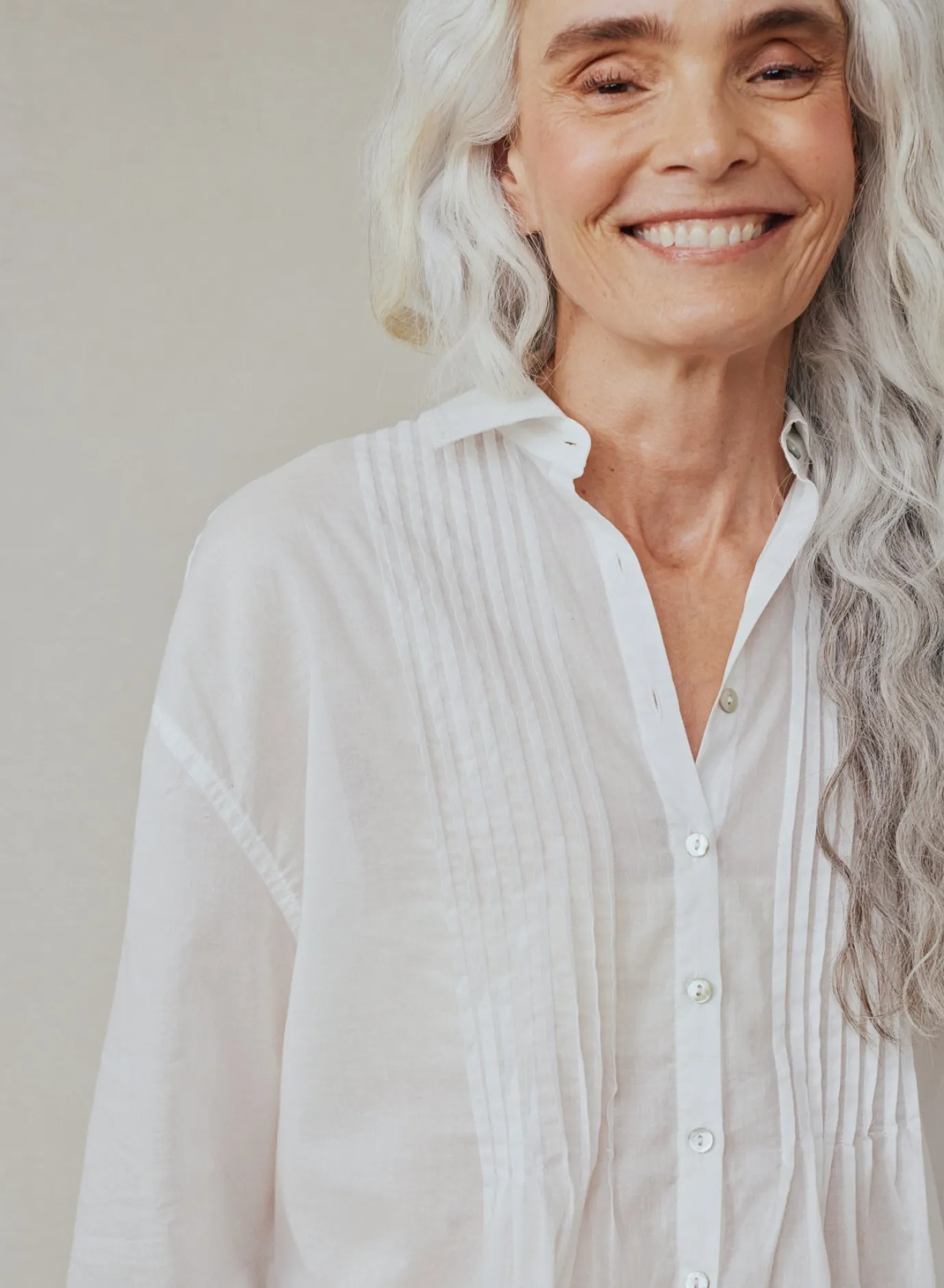 Bella Dahl Pintuck Flowy Shirt - - Long Sleeve