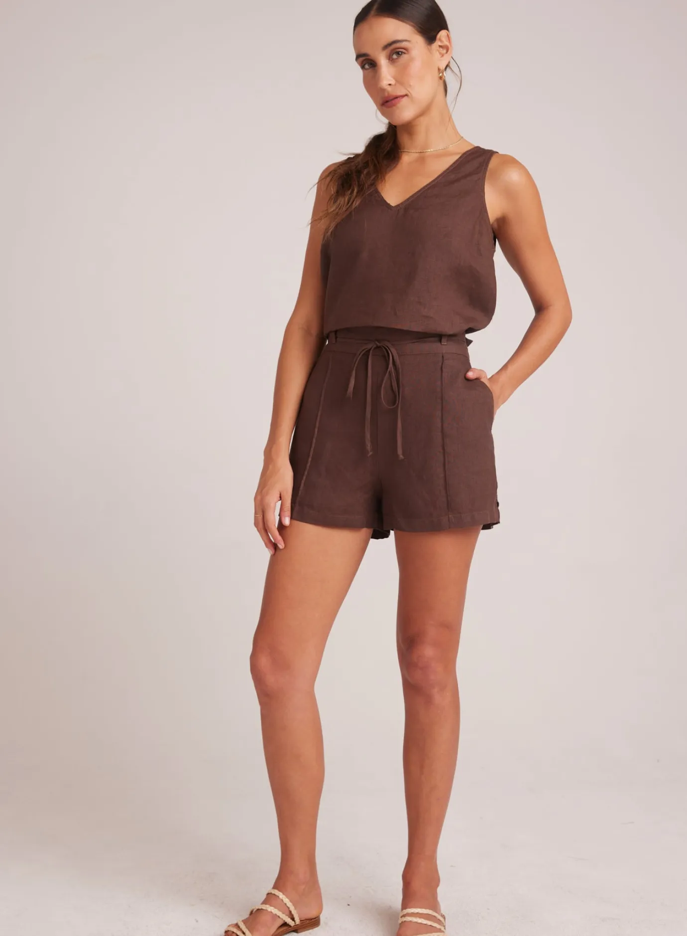 Bella Dahl Pintuck Short - Cocoa Cabana- Shorts