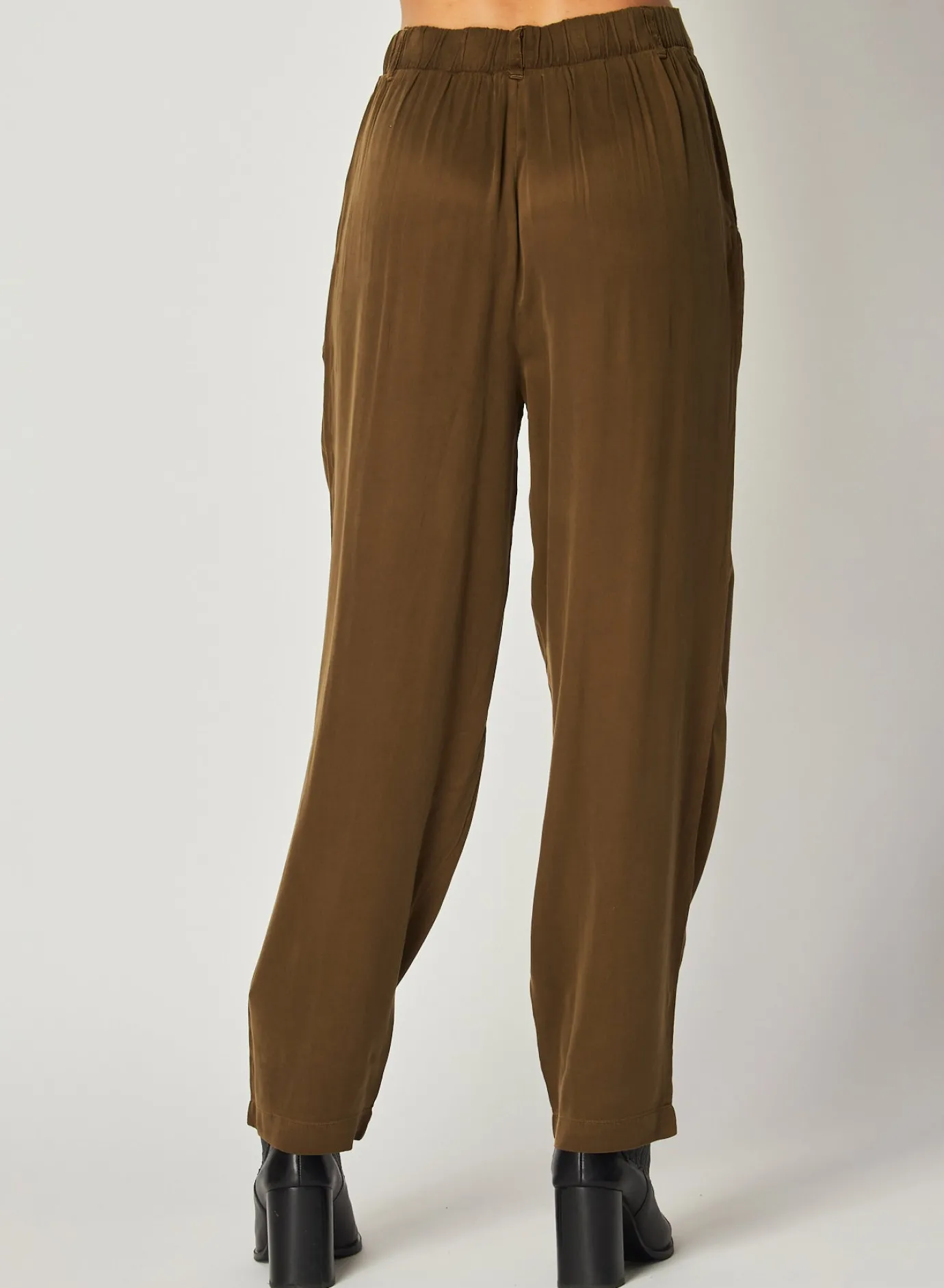 Bella Dahl Pleat Front Trouser - Autumn Olive- Pants