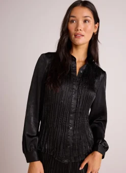 Bella Dahl Pleated Bodice Shirt - - Button Down