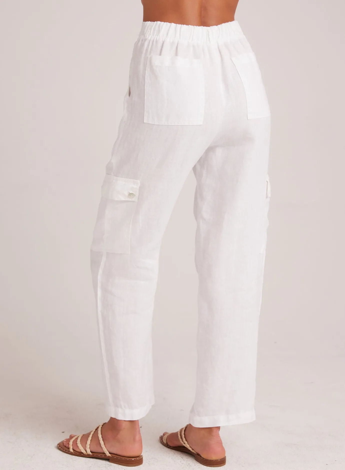 Bella Dahl Pleated Linen Cargo Trousers - - Pants
