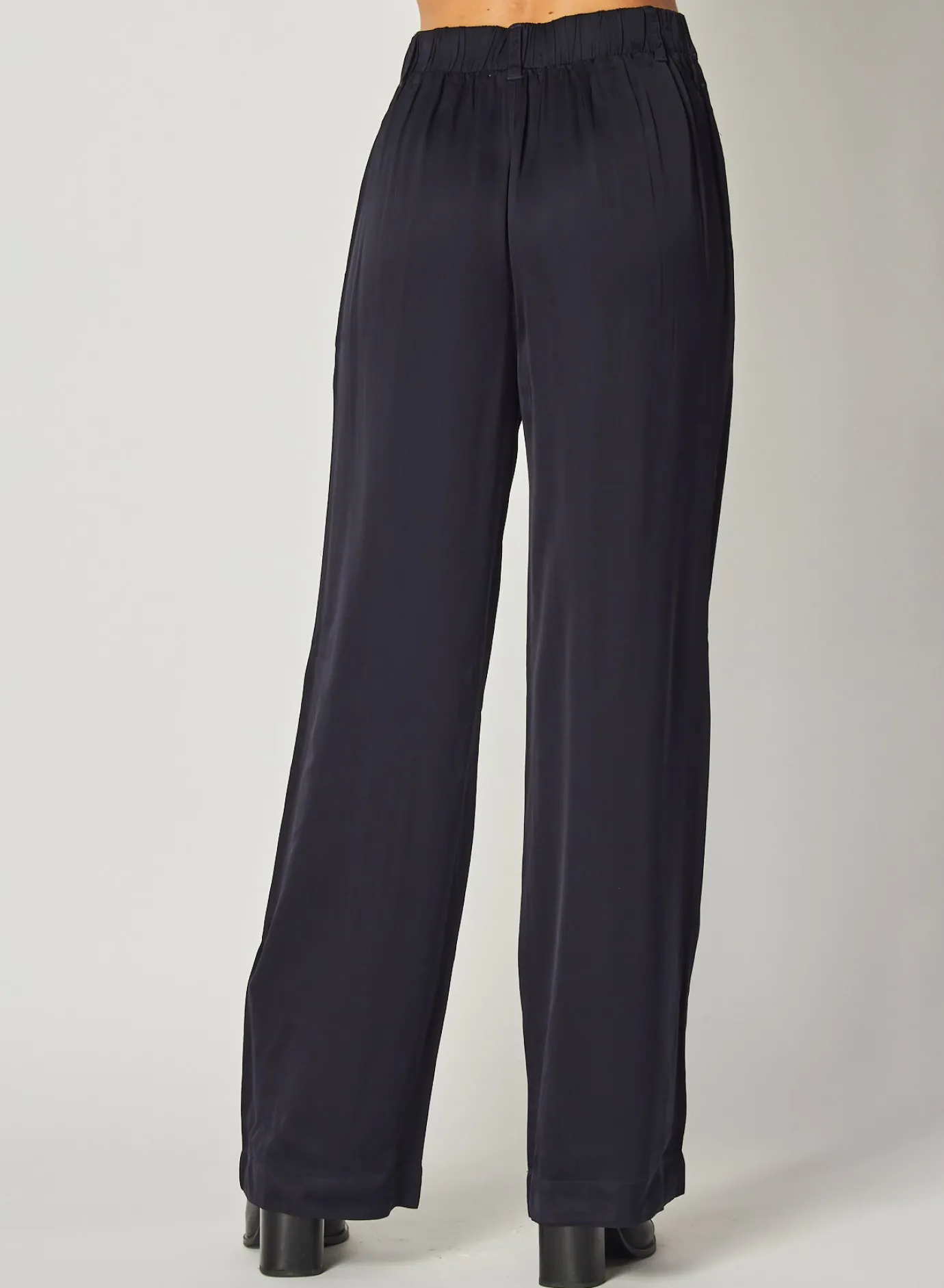 Bella Dahl Pleated Wide Leg Trouser - Navy Eclipse- Pants