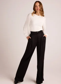 Bella Dahl Pleated Wide Leg Trouser - - Pants