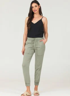 Bella Dahl Pocket Jogger - Soft Army- Pants