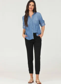 Bella Dahl Pocket Jogger - Vintage Black- Pants