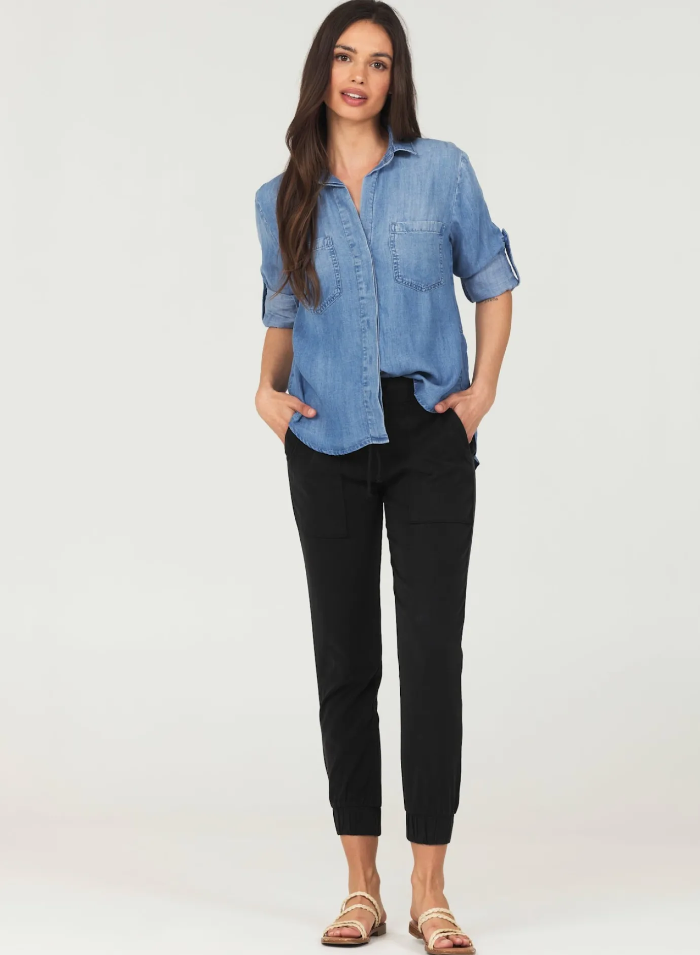 Bella Dahl Pocket Jogger - Vintage Black- Pants