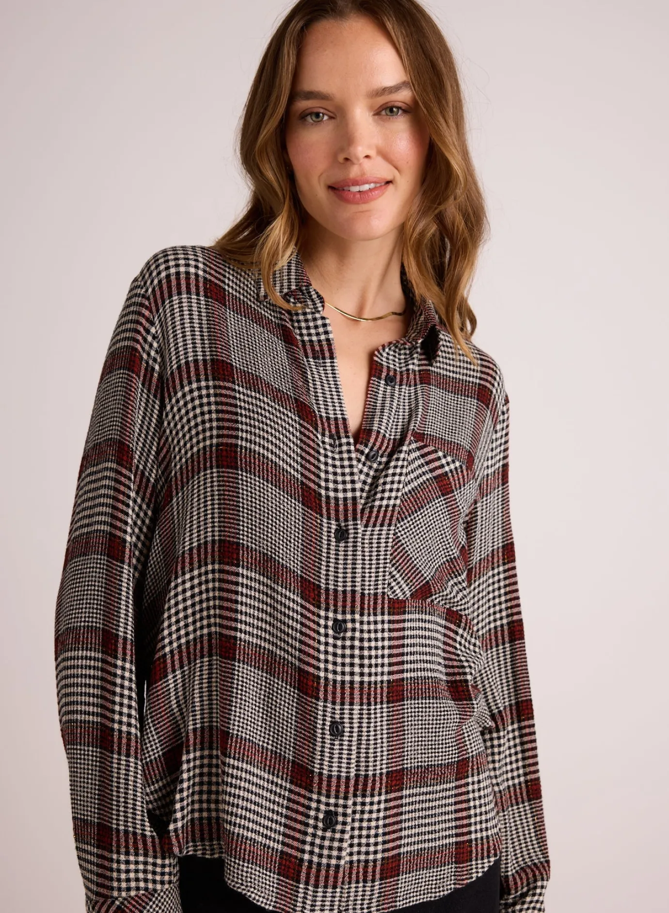 Bella Dahl Pocket Shirt Tail Button Down - Winter Glen Plaid- Button Down