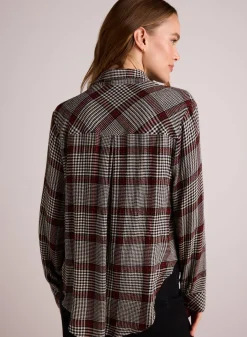 Bella Dahl Pocket Shirt Tail Button Down - Winter Glen Plaid- Button Down