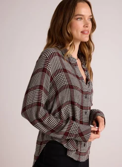 Bella Dahl Pocket Shirt Tail Button Down - Winter Glen Plaid- Button Down