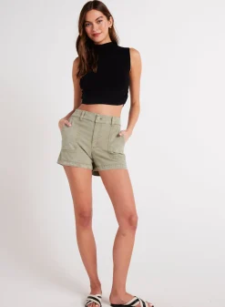 Bella Dahl Poppy Voyage Pocket Short - Riviera Olive- Shorts