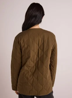 Bella Dahl Quilted Jacket - Autumn Olive- Outerwear