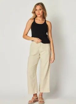 Bella Dahl Rounded Neck Jersey Tank - - Sleeveless