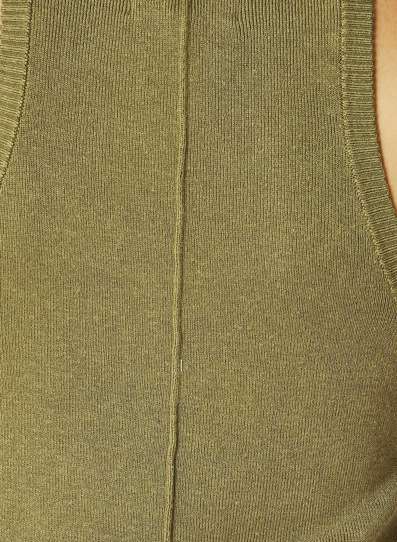 Bella Dahl Rounded Neck Linen Jersey Tank - Dried Herb- Sleeveless