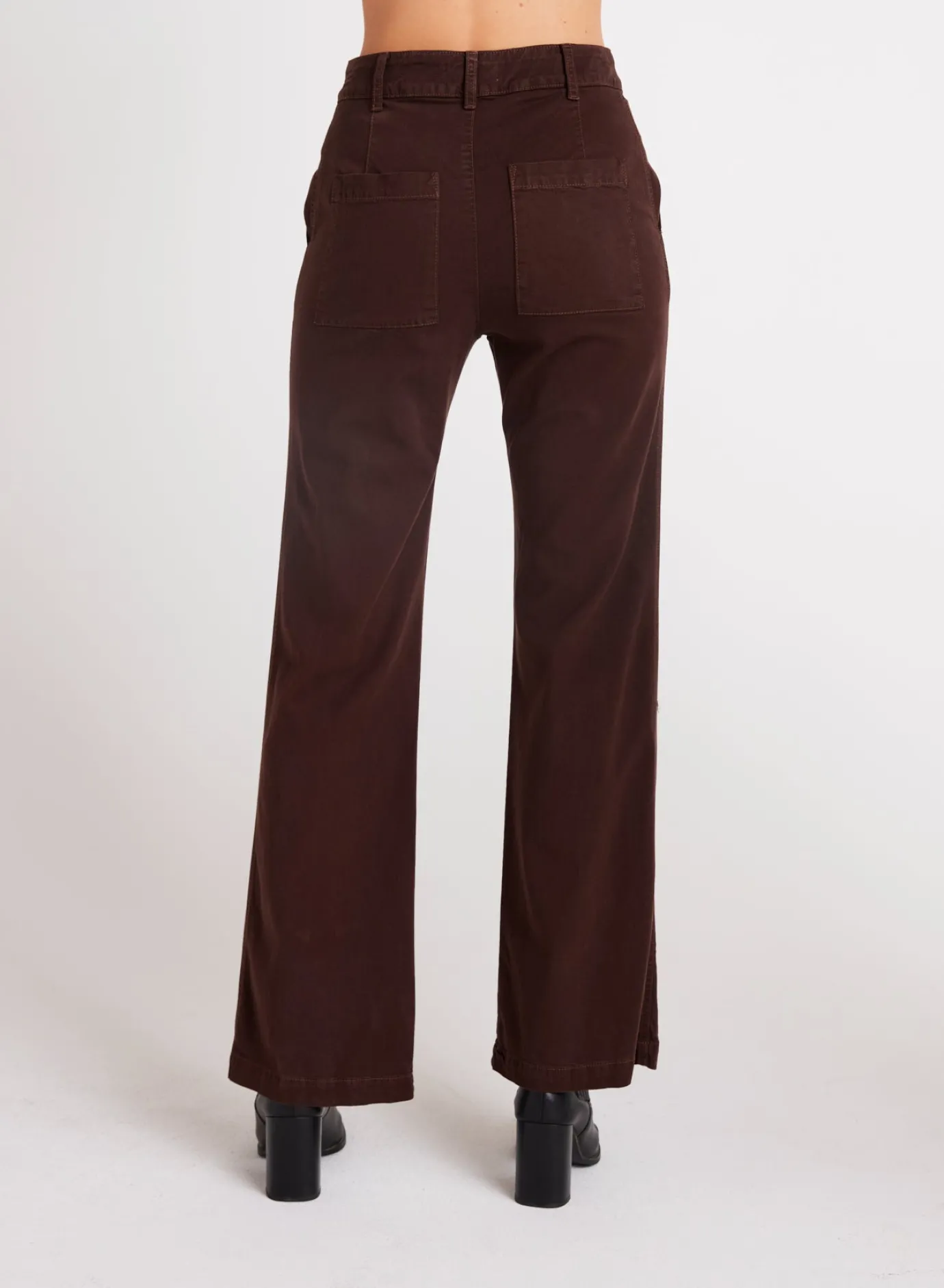 Bella Dahl Ryder Pintuck Wide Leg - Chocolate Plum- Pants