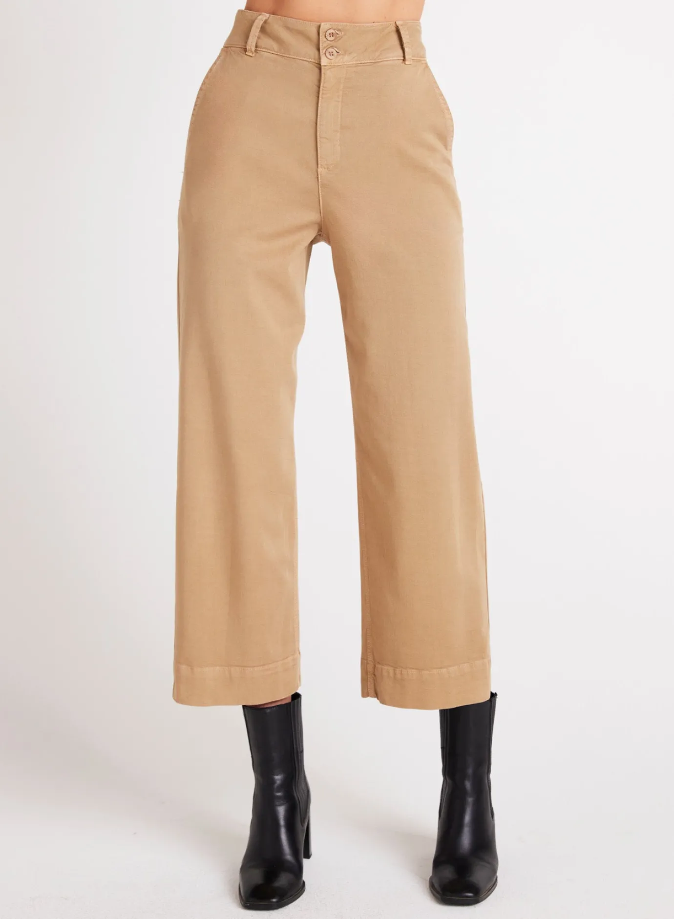 Bella Dahl Saige Wide Leg Crop - Soft Camel- Pants