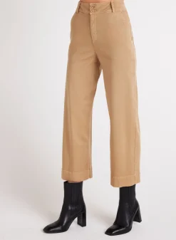 Bella Dahl Saige Wide Leg Crop - Soft Camel- Pants