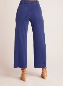 Bella Dahl Saige Wide Leg Crop - Tropical Navy- Pants