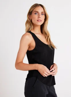 Bella Dahl Satin Scoop Neck Tank - - T-Shirts