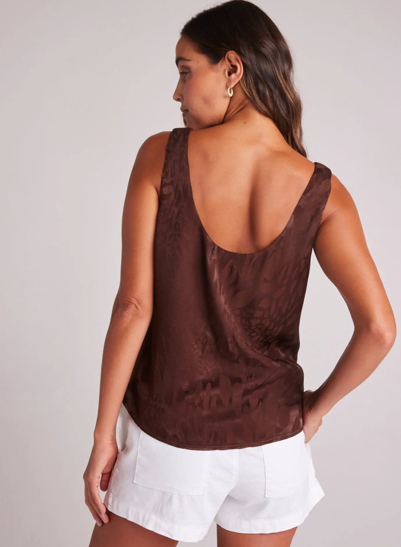 Bella Dahl Scoop Neck Tank - Café Noir- Sleeveless