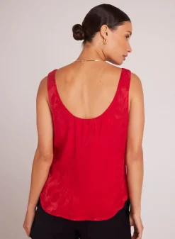 Bella Dahl Scoop Neck Tank - Summer Rouge- Sleeveless
