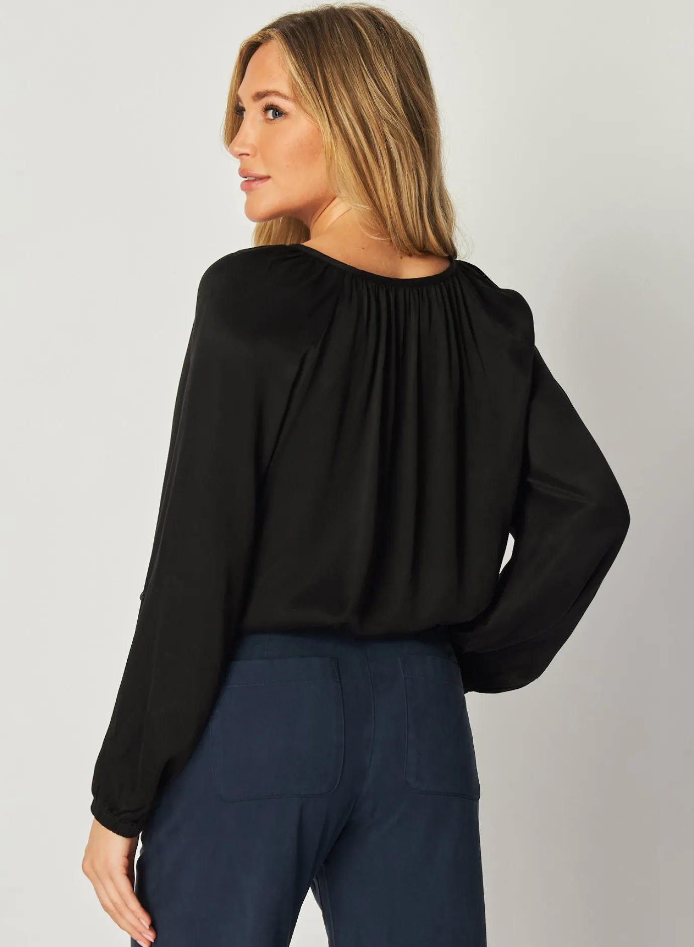Bella Dahl Shirred Button Front Blouse - - Button Down