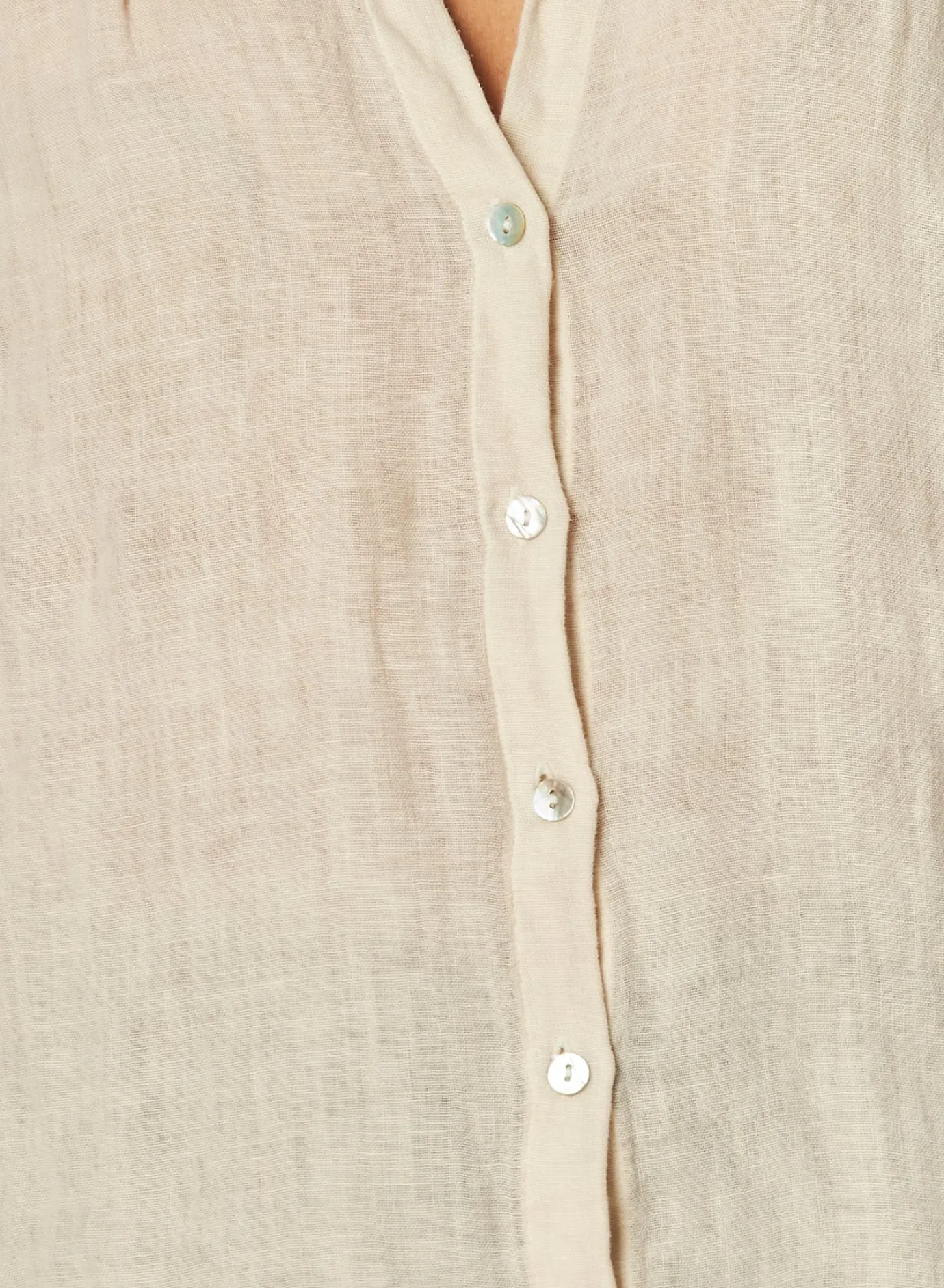 Bella Dahl Shirred Neck Blouse - Samba Tan- Long Sleeve