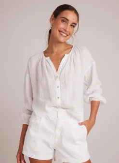 Bella Dahl Shirred Neck Blouse - - Long Sleeve