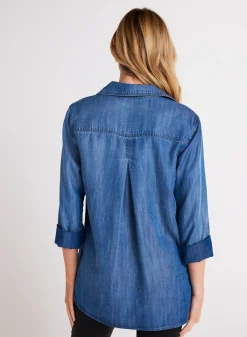 Bella Dahl Shirt Tail Button Down - Moonlit Haze Wash- Button Down