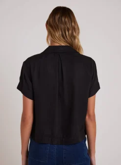 Bella Dahl Short Sleeve Flowy Button Down - - Short Sleeve