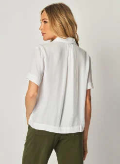 Bella Dahl Short Sleeve Flowy Button Down - - Button Down