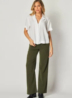 Bella Dahl Short Sleeve Flowy Button Down - - Button Down