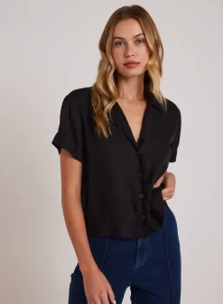 Bella Dahl Short Sleeve Flowy Button Down - - Button Down
