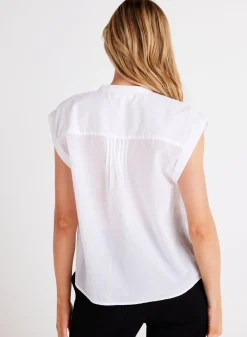 Bella Dahl Short Sleeve Pintuck Pullover - - Short Sleeve