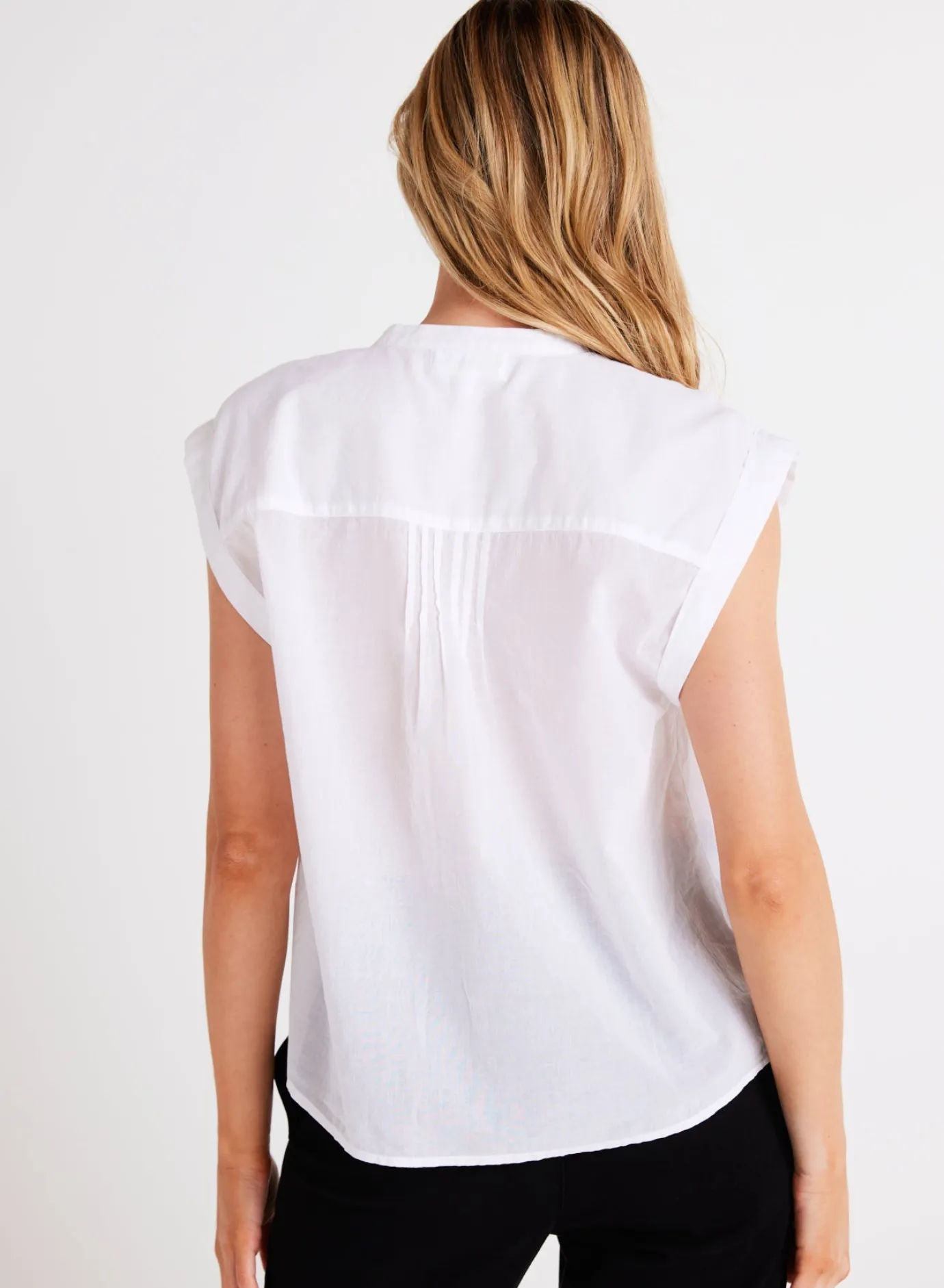 Bella Dahl Short Sleeve Pintuck Pullover - - Short Sleeve