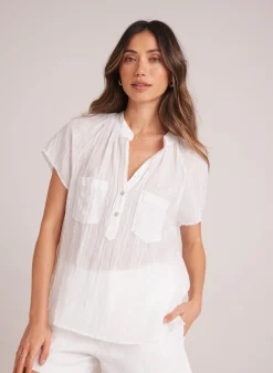 Bella Dahl Short Sleeve Pocket Pullover - - Short Sleeve